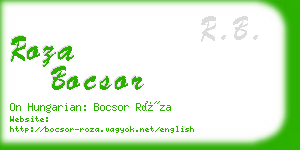 roza bocsor business card